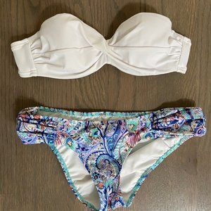Victoria's Secret white and paisley bikini